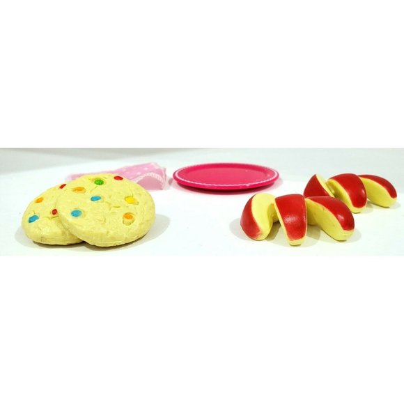 COOKIES APPLE SLICES PLATE NAPKIN American Girl Doll Fun & Games Sleepover food - Picture 5 of 10